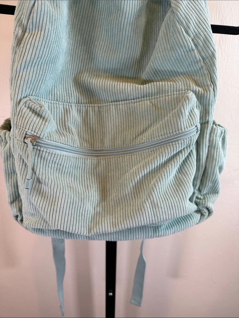 Light Aqua Corduroy Backpack